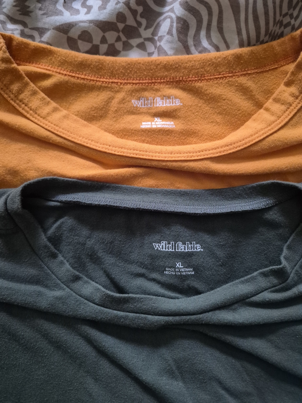 wild fable Orange and Dark Green Crop Top Duo